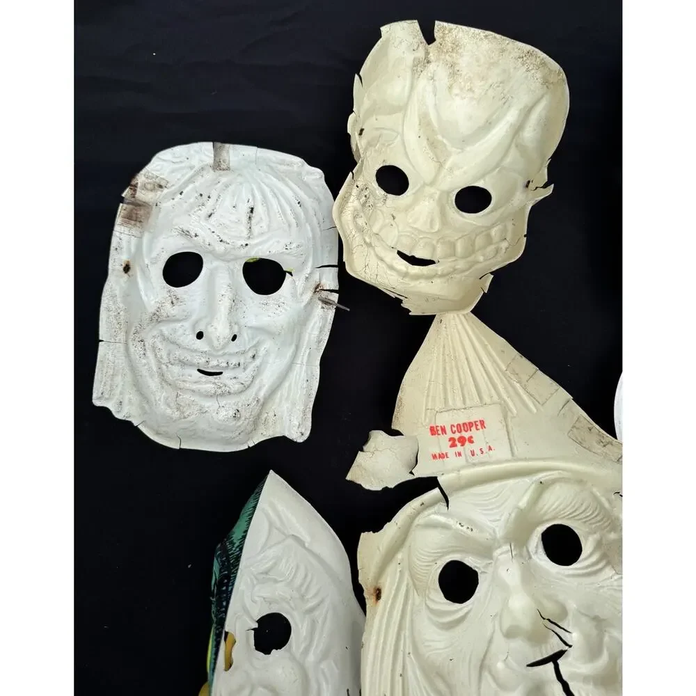 Rare 1960’s HTF Vtg Collegeville Ben Cooper Halloween Mask Lot Of 6 USA LOOK!